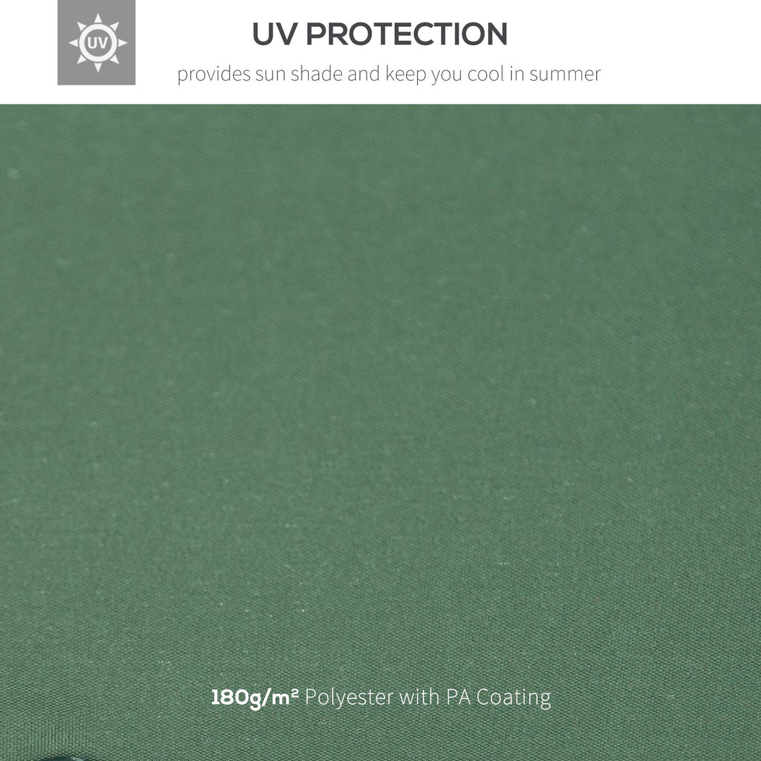 3 x 3 m Gazebo Top Cover Double Tier Canopy Replacement Pavilion Roof Dark Green