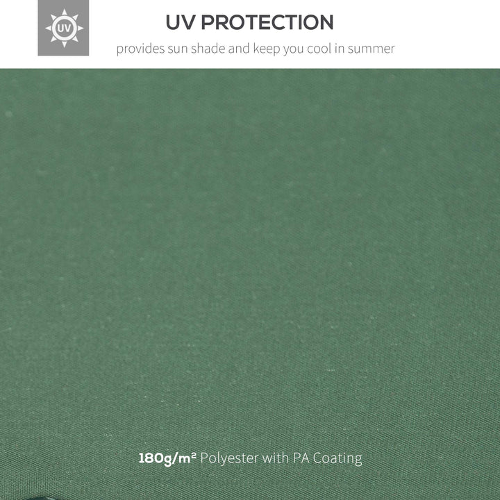 3 x 3 m Gazebo Top Cover Double Tier Canopy Replacement Pavilion Roof Dark Green