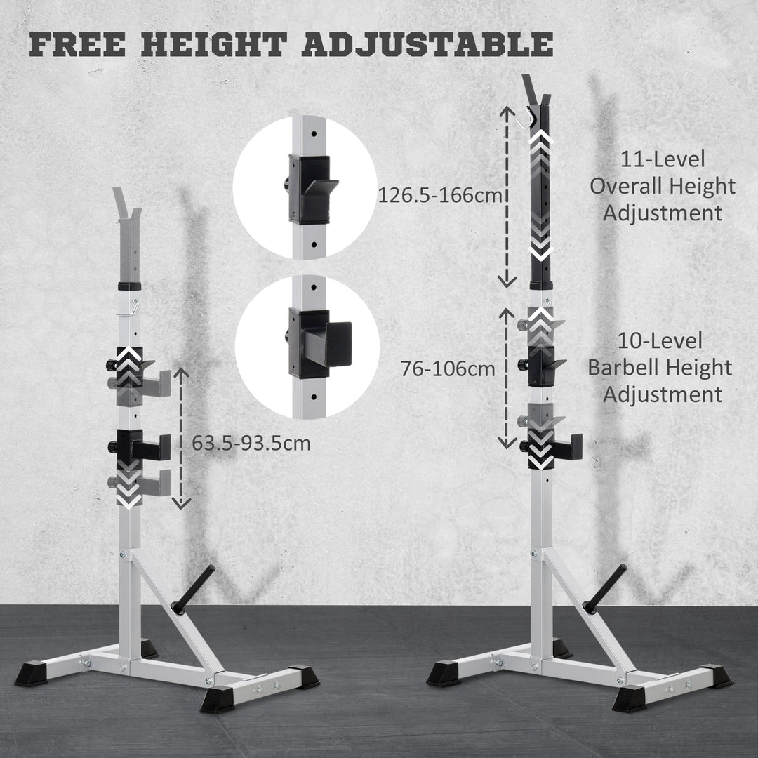 Weights Bar Barbell Rack Squat Stand Adjustable Portable Weight Lifting Suitable For Home Gym Training Work Out