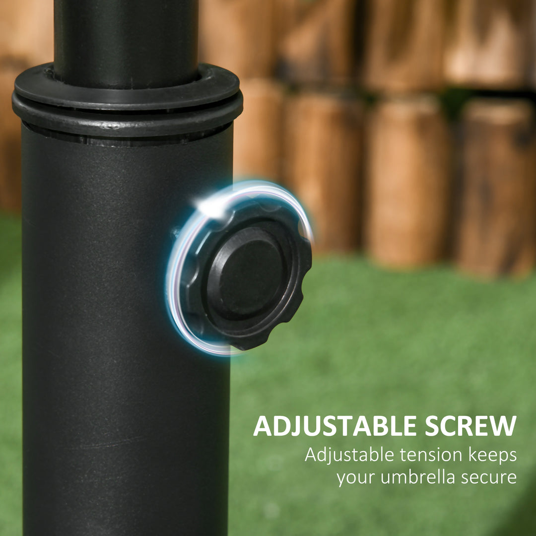 20kg Parasol Base Heavy Duty Cement Umbrella Base Round-Grey/Black