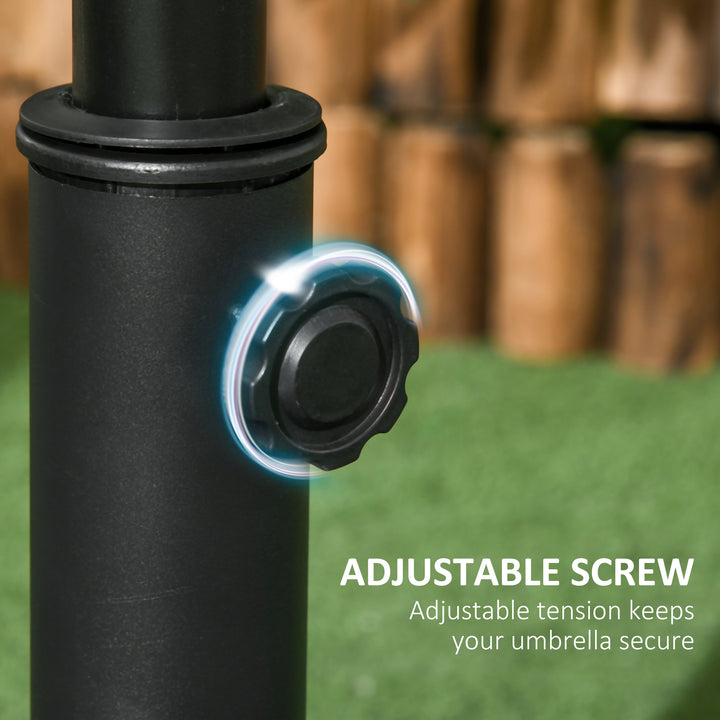 20kg Parasol Base Heavy Duty Cement Umbrella Base Round-Grey/Black