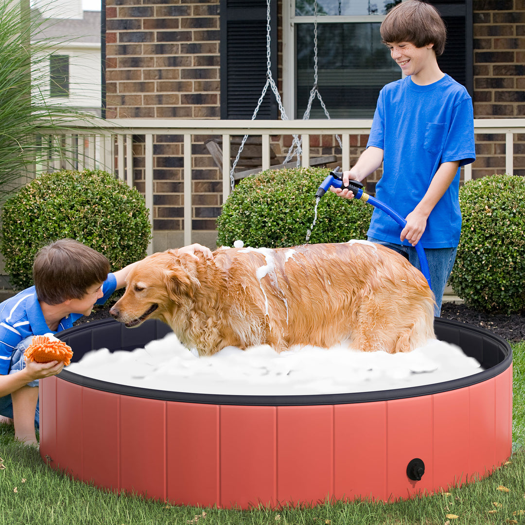 140 x 30H cm Pet Swimming Pool-Red