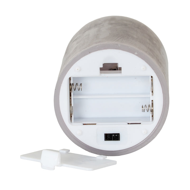 Luxe Melt Effect 6x8 Grey LED Wax Candle