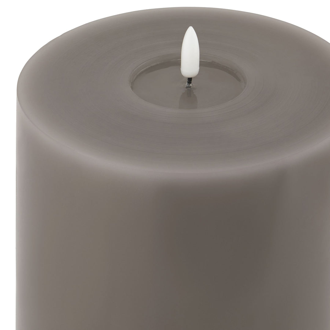 Luxe Melt Effect 6x12 Grey LED Wax Candle
