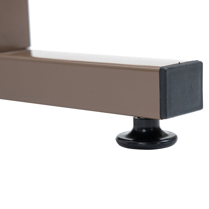 Expanding Trellis Fence Freestanding Movable Fence Foldable Garden Screen Panel Aluminum, 300cm x 103.5 cm, Dark Brown