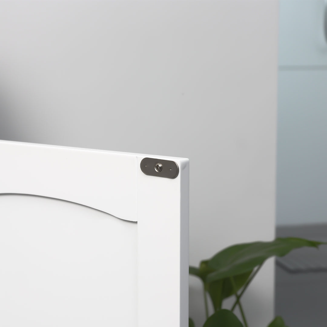 Pedestal Under Sink Cabinet with Double Doors, Modern Bathroom Vanity Unit, Storage Cupboard with Adjustable Shelves, White