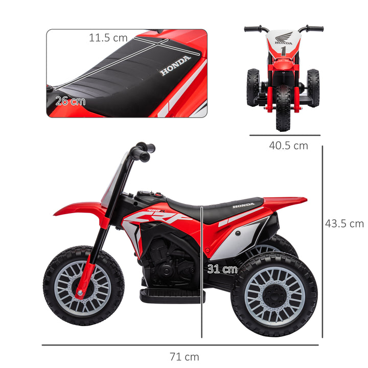 Kids Motorbike, 3 Wheels Kids Electric Bike with Horn-Red