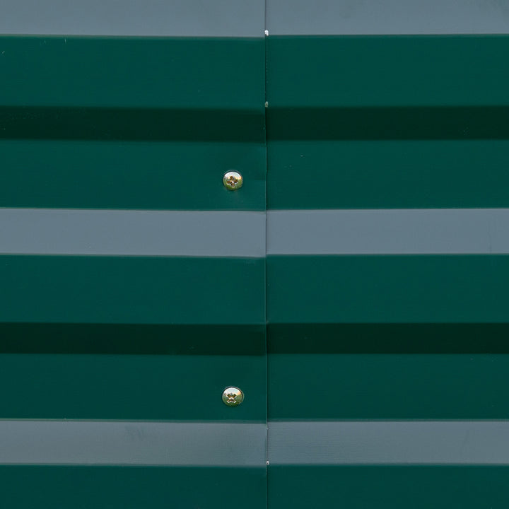 Metal Raised Garden Bed Planter Box Outdoor Planters for Growing Flowers, Herbs, Green, 241x90.5x30cm