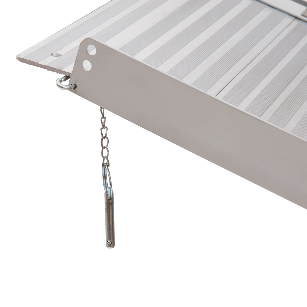 Folding Aluminum Ramp Wheelchairs/Scooters/Pet Mobility Ramp W/Handle 40"
