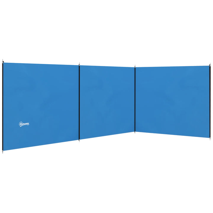 5 Pole Camping Windbreaks, Beach Wind Shield Shelter with Carry Bag 540cm x 150cm
