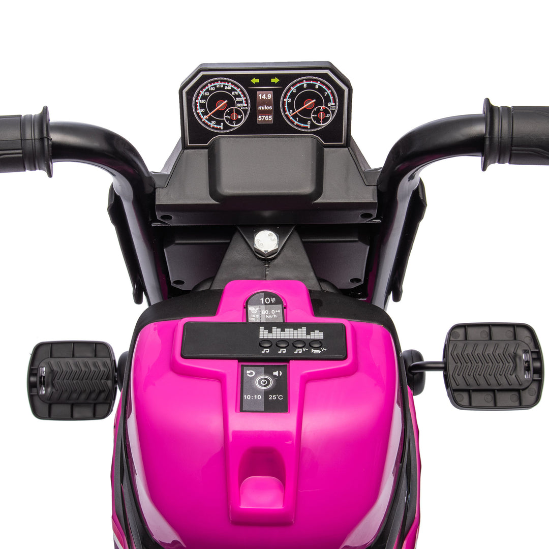 Motorcycle Design 3 in 1 Toddler Trike, Balance Bike-Pink