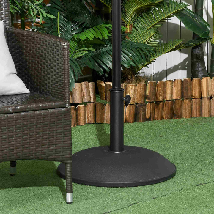 20kg Parasol Base Heavy Duty Cement Umbrella Base Round-Grey/Black