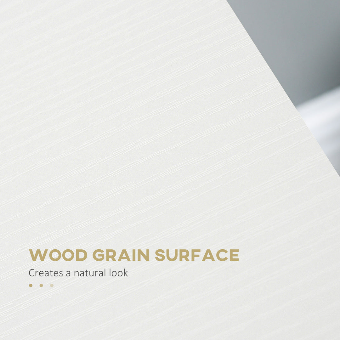 Computer Writing Desk with Storage Compartment Workstation Learning Center for Home Office 90W x 50D(cm) - White