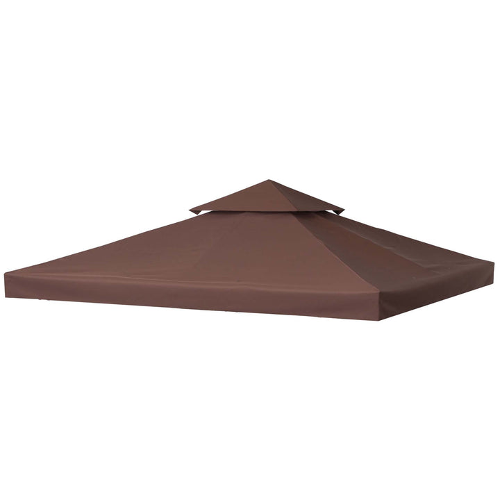 3 x 3(m) Gazebo Replacement Canopies Replacement Cover Spare Part Coffee (TOP ONLY)