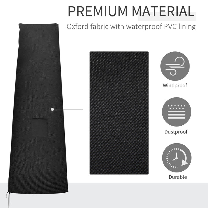 Garden Parasol Cover Waterproof Umbrella Protector 300D Oxford Fabric 200 x 50/80 cm