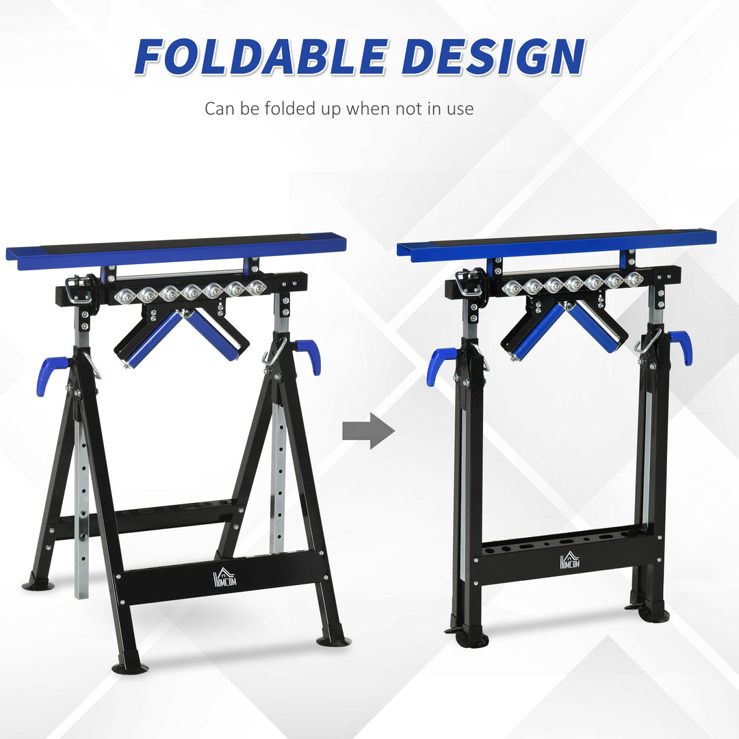 Multi-Function 4 in 1 Workbench Work Table, Ball Support Stand and Roller Trestle