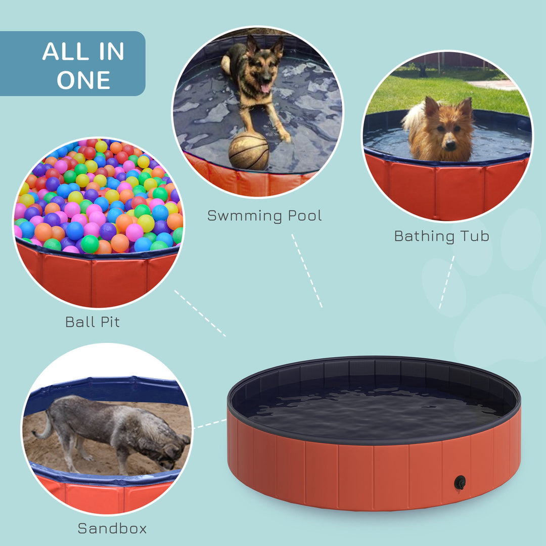 140 x 30H cm Pet Swimming Pool-Red
