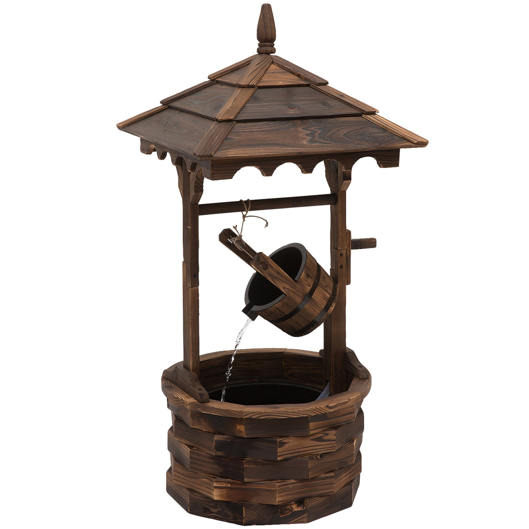 Fir Wood Outdoor Garden DŽcor Wishing Well Waterfall