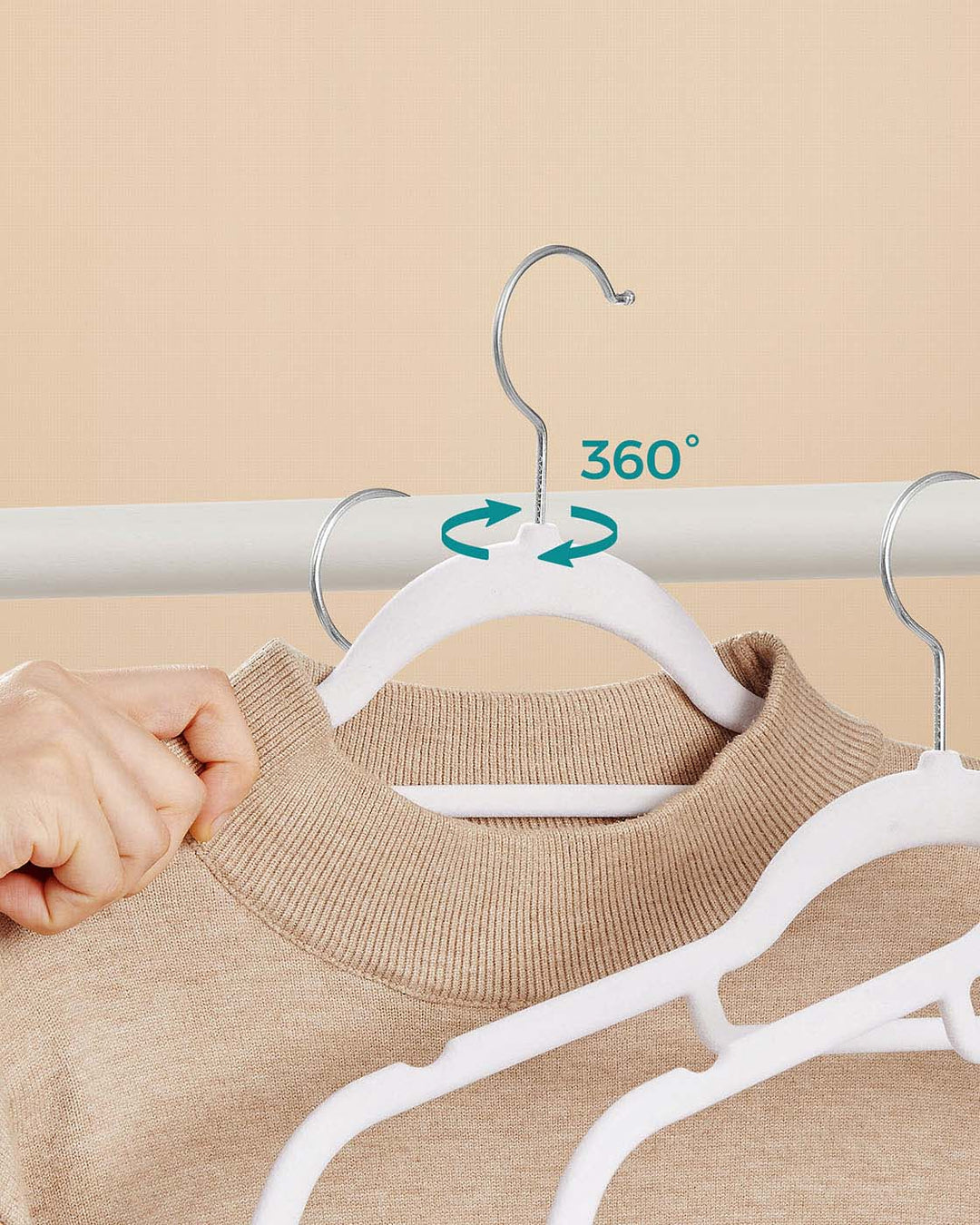50-Pack Non-Slip Velvet Coat Hangers