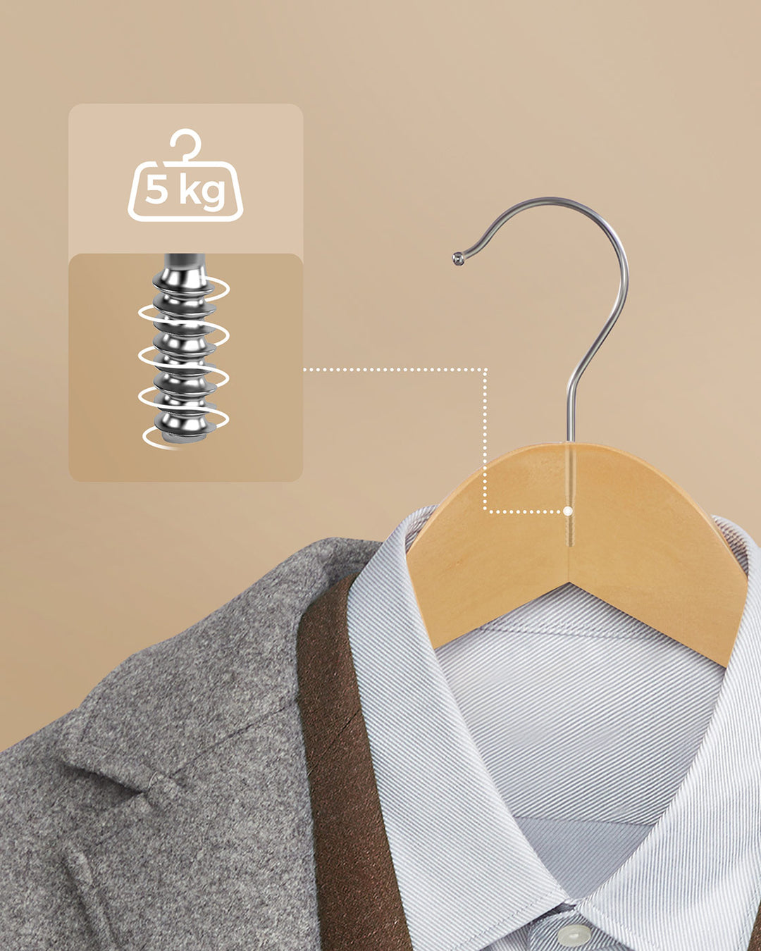 20 Pieces Wooden Hangers