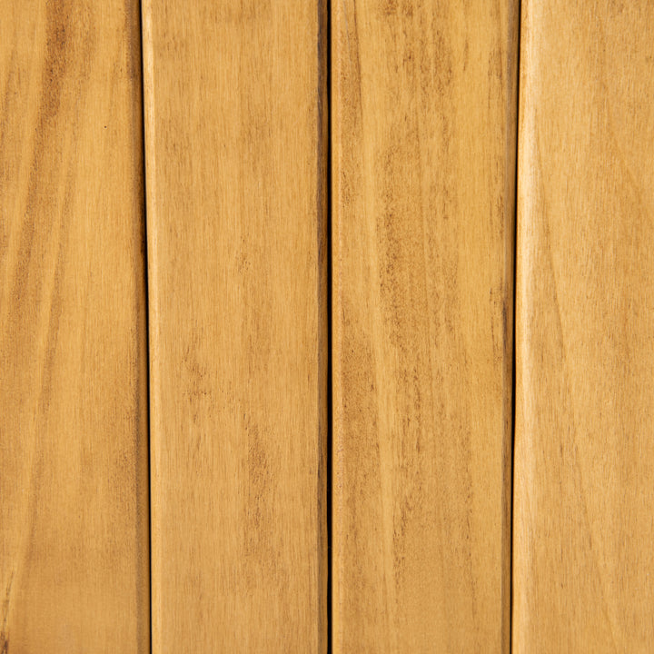 Outsunny 2 Seater Wood Garden Storage Bench, Outdoor Storage Box, Patio Seating Furniture, 125 x 68.5 x 97cm, Natural