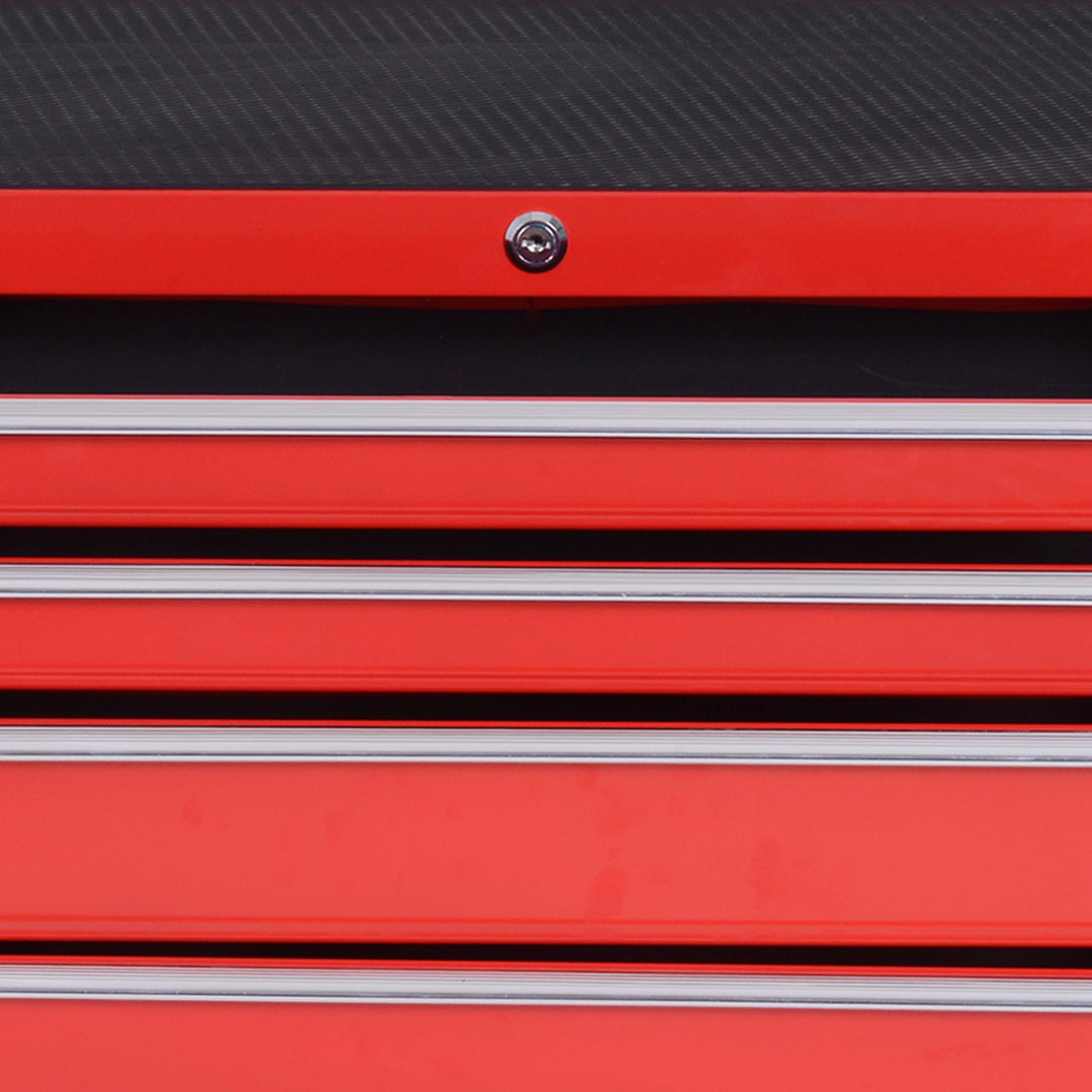 Roller Tool Cabinet Storage Chest Box 7 Drawers Roll Wheels Garage Workshop Red