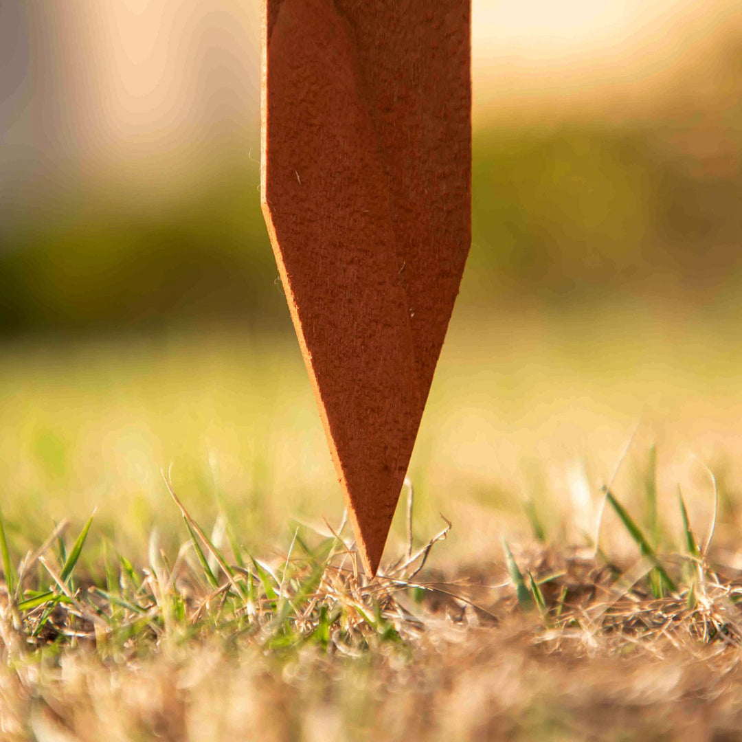 60L x 1D x 34H cm Pack of 12 Wooden Border Fences, Garden Fixed Picket Fence for Lawn Edging, Flowerbed, Brown