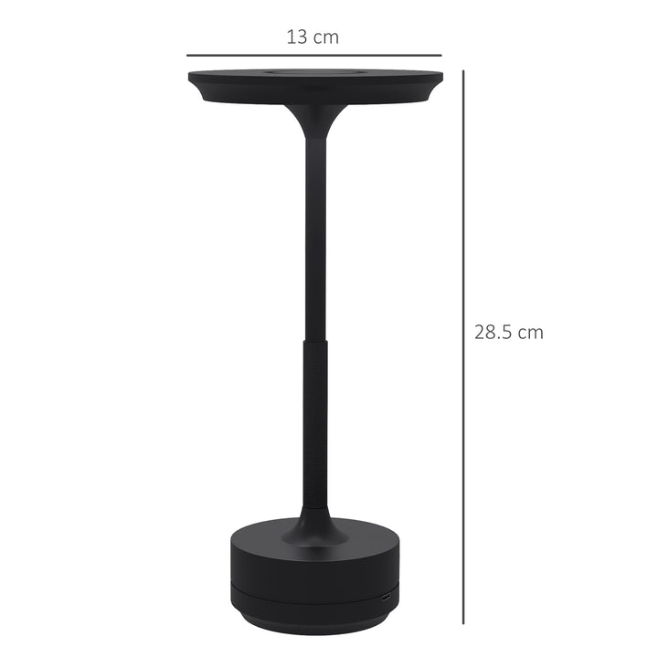 Cordless Table Lamp, Touch LED Desk Lamp with 4000mAh Rechargeable Battery, Black