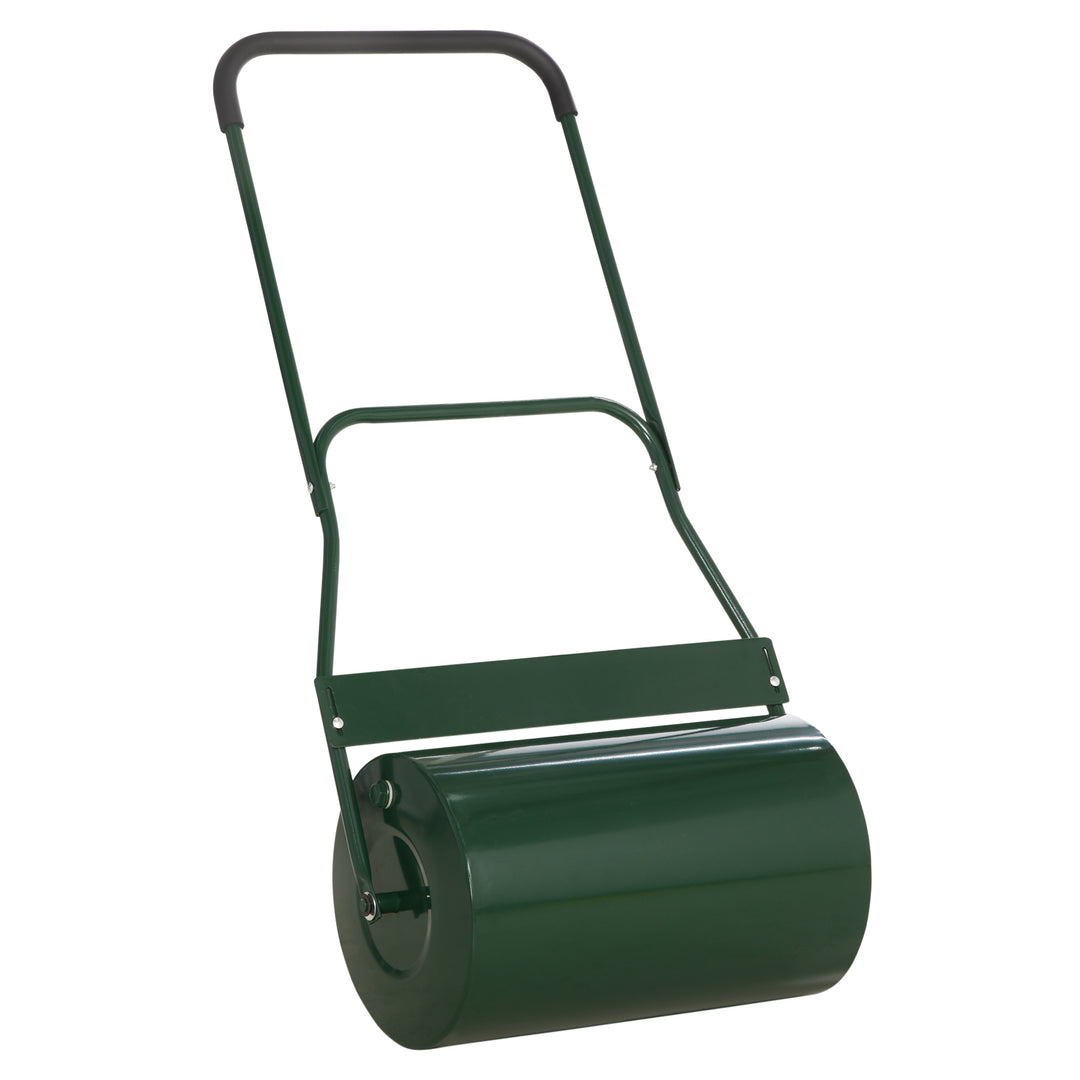 40L Lawn Roller Drum Scraper Bar Collapsible - Green