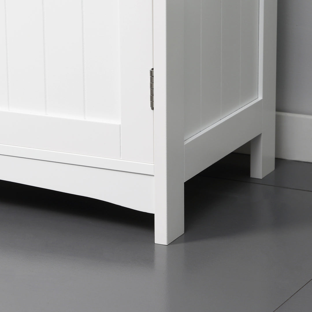 Pedestal Under Sink Cabinet with Double Doors, Modern Bathroom Vanity Unit, Storage Cupboard with Adjustable Shelves, White