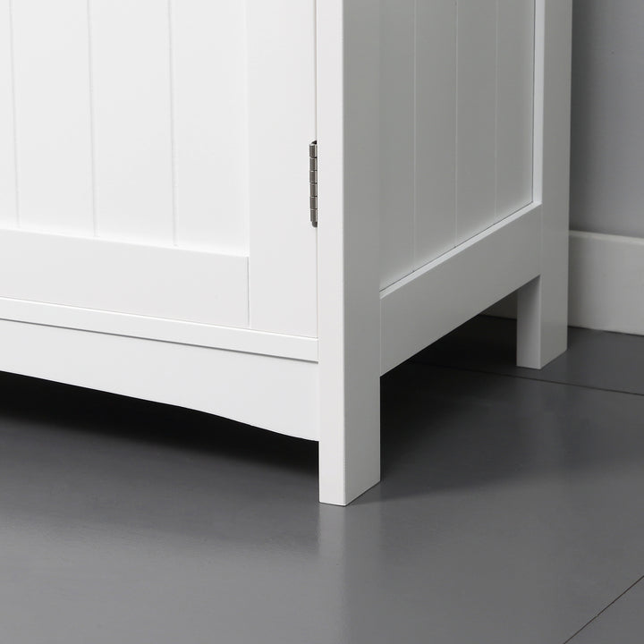 Pedestal Under Sink Cabinet with Double Doors, Modern Bathroom Vanity Unit, Storage Cupboard with Adjustable Shelves, White