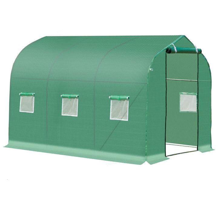 Walk in Polytunnel Greenhouse with Windows and Door for Garden, Backyard (3 x 2M)