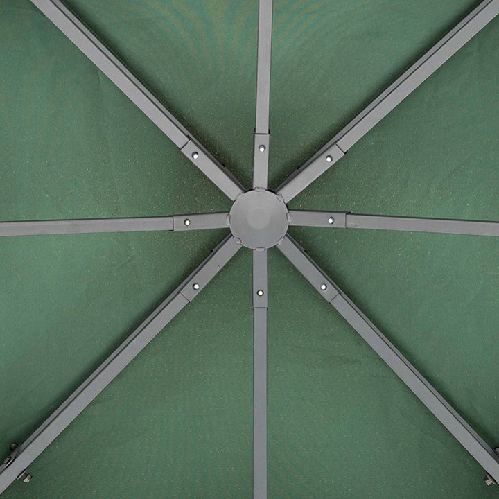 3 x 3 m Gazebo Top Cover Double Tier Canopy Replacement Pavilion Roof Dark Green