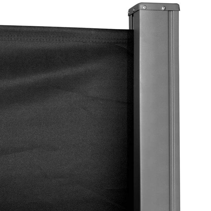 Retractable Side Awning Screen Fence Patio Garden Wall Balcony Screening Panel Outdoor Blind Privacy Divider (3x1.6M, Black)