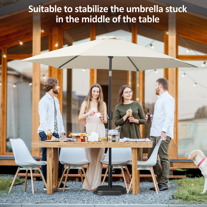 Concrete Garden Parasol Base Holder, Black