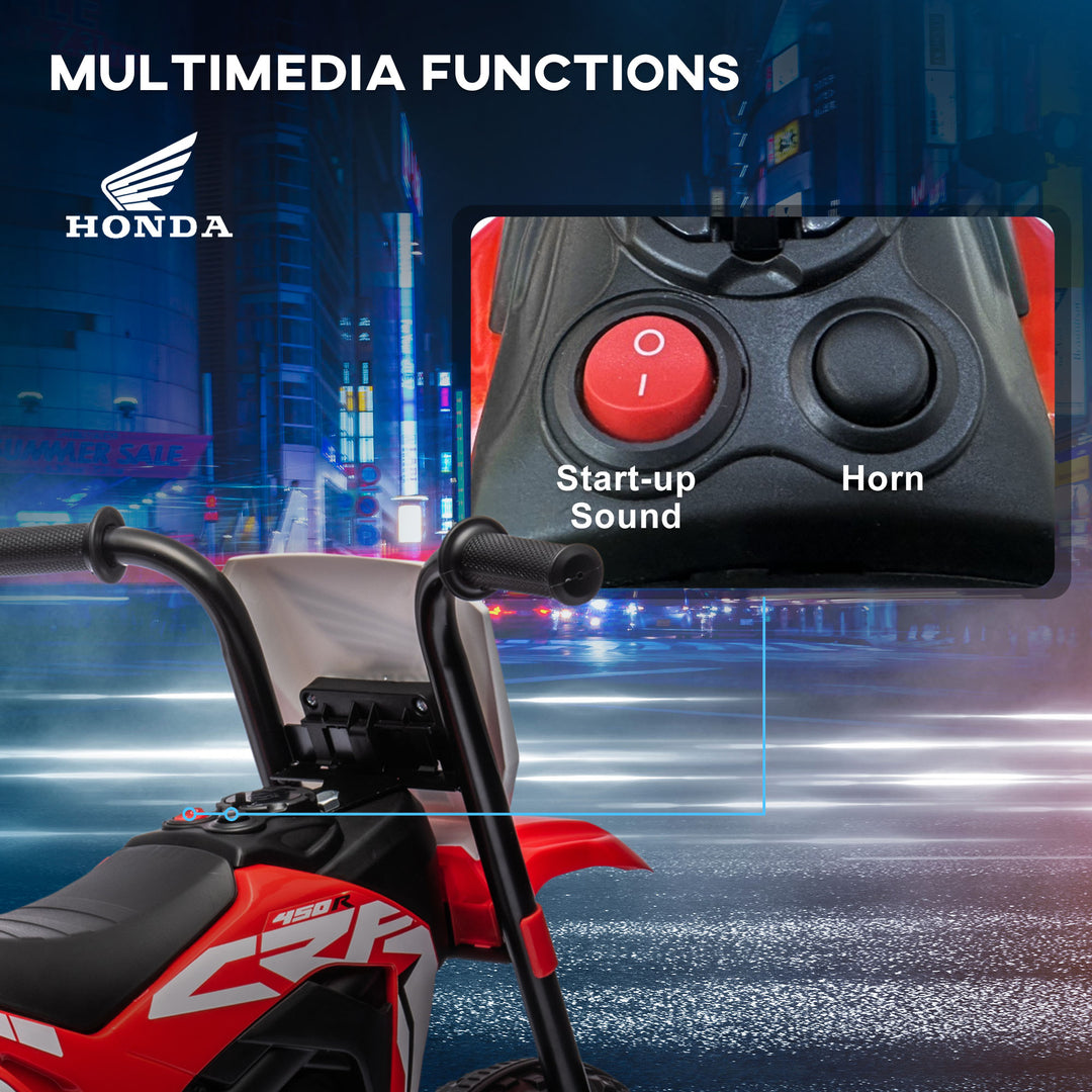 Kids Motorbike, 3 Wheels Kids Electric Bike with Horn-Red