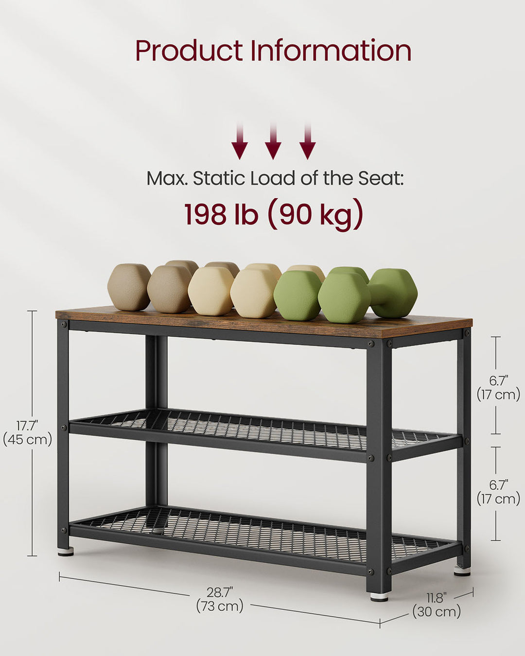 Industrial Storage Shoe Bench