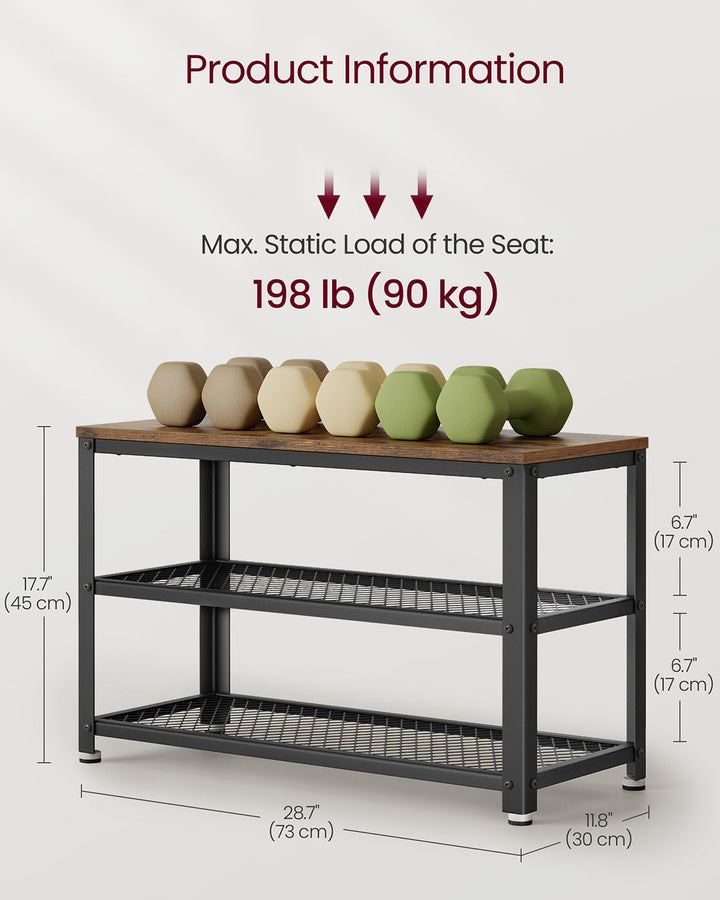 Industrial Storage Shoe Bench