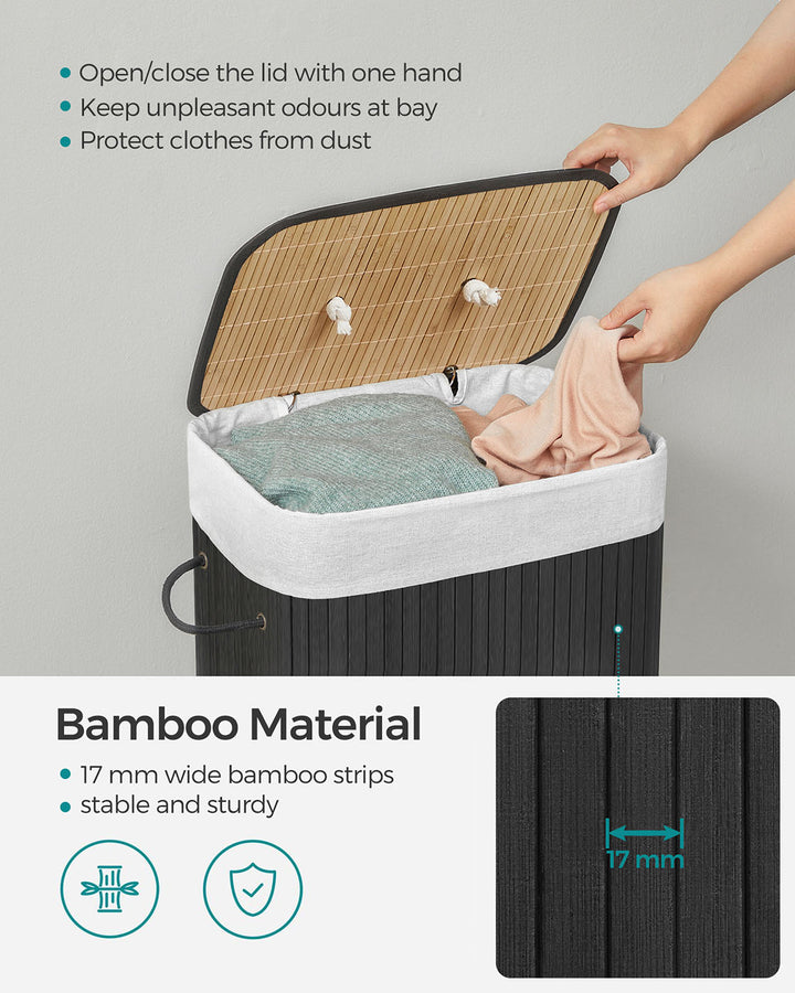 Bamboo Foldable Laundry Basket