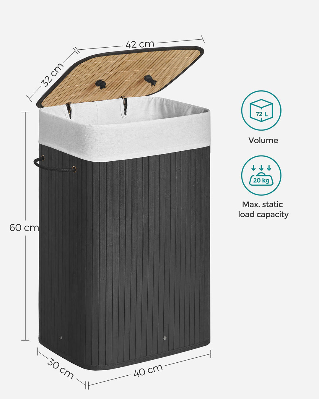 Bamboo Foldable Laundry Basket