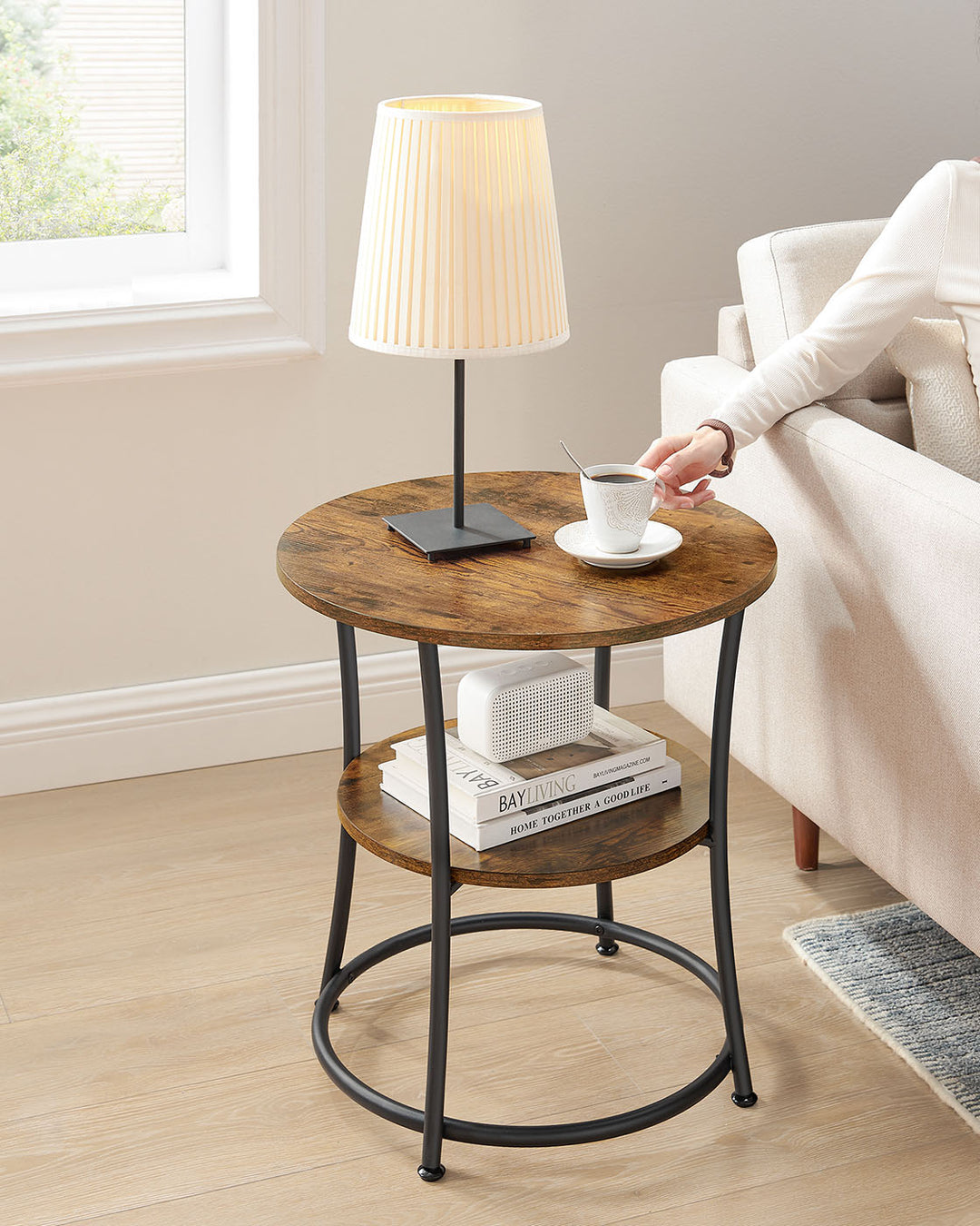 2 Shelves Side Table
