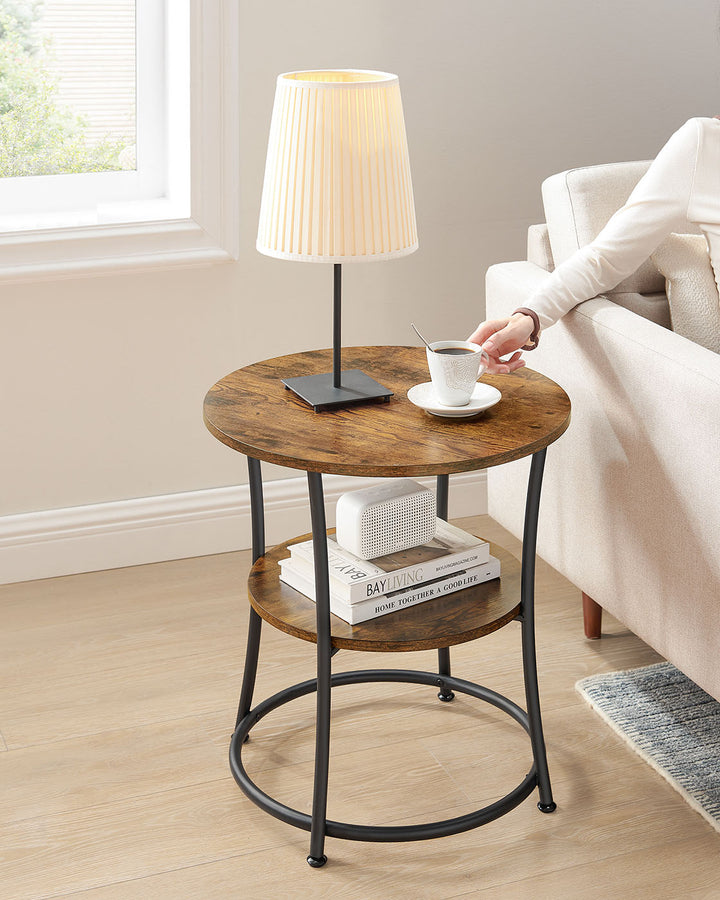 2 Shelves Side Table