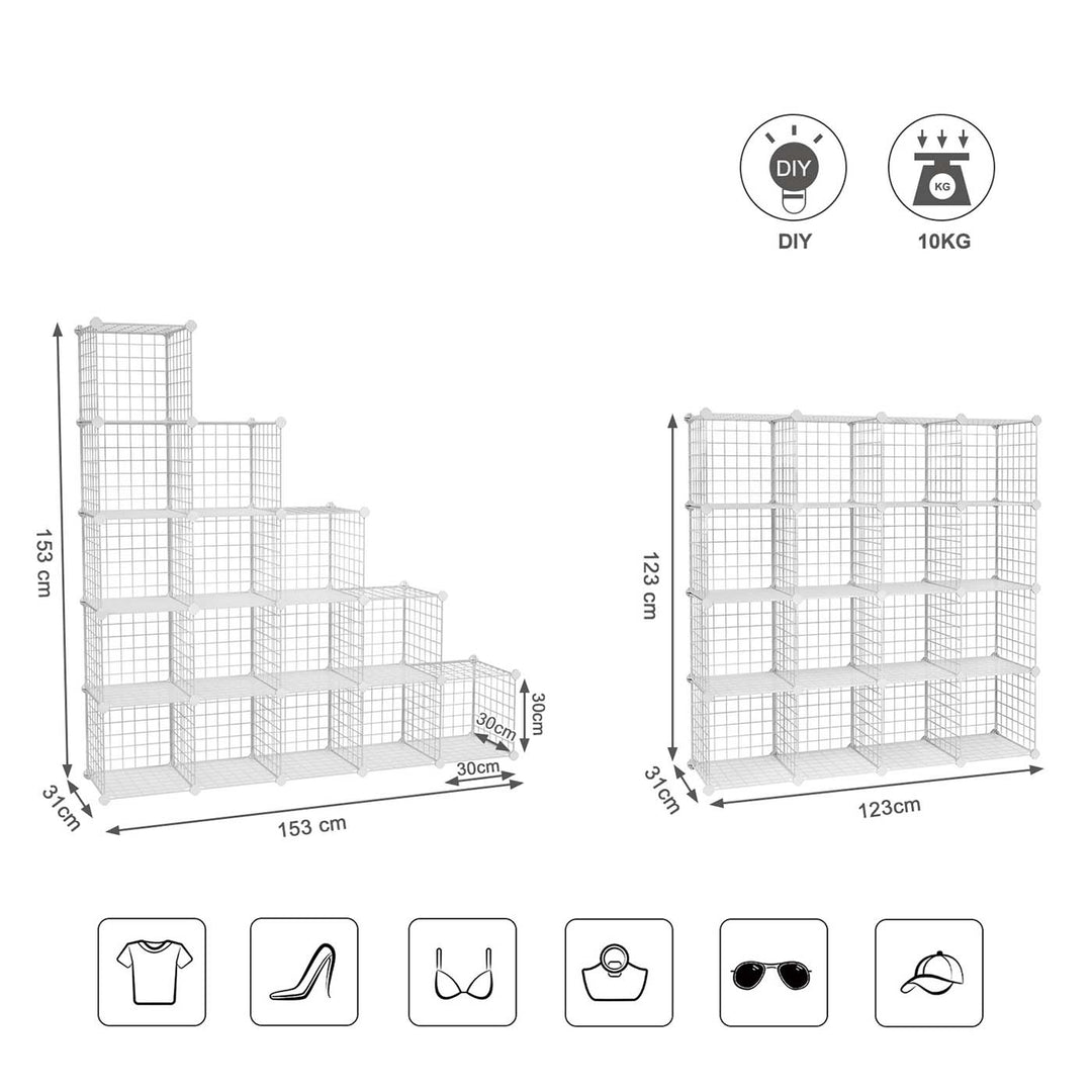 16 Mesh Cubes Organiser
