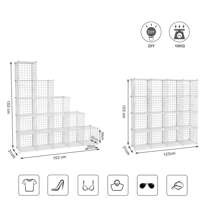 16 Mesh Cubes Organiser
