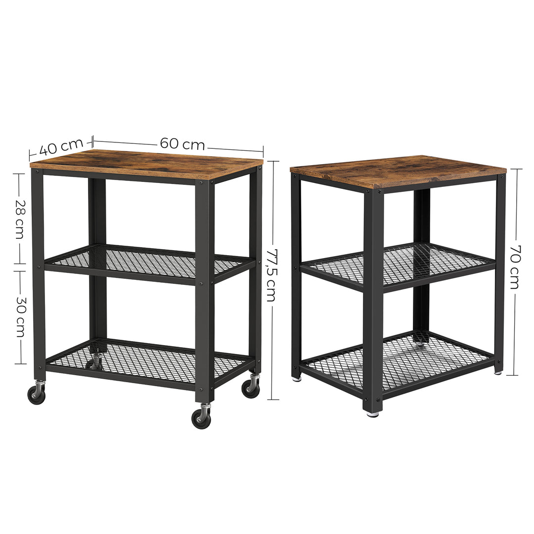 3 Tiers Serving Trolley