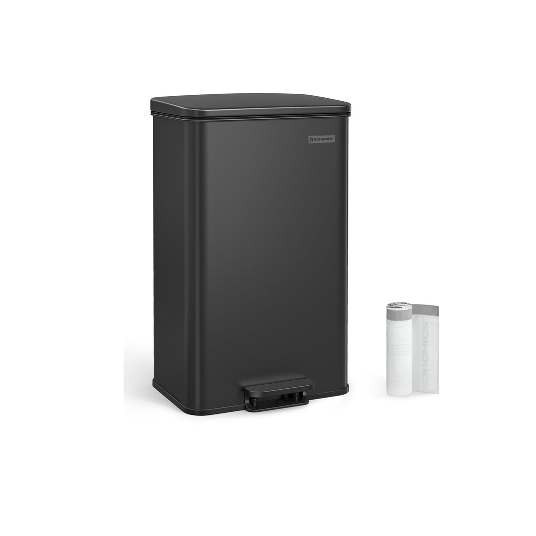 SONGMICS 5L Bathroom Bin with Lid Black