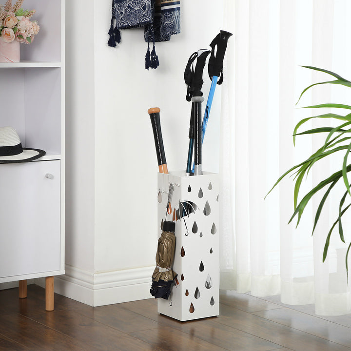 White Metal Umbrella Stand