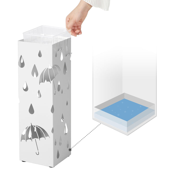 White Metal Umbrella Stand