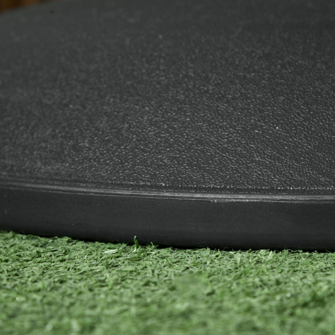 20kg Parasol Base Heavy Duty Cement Umbrella Base Round-Grey/Black