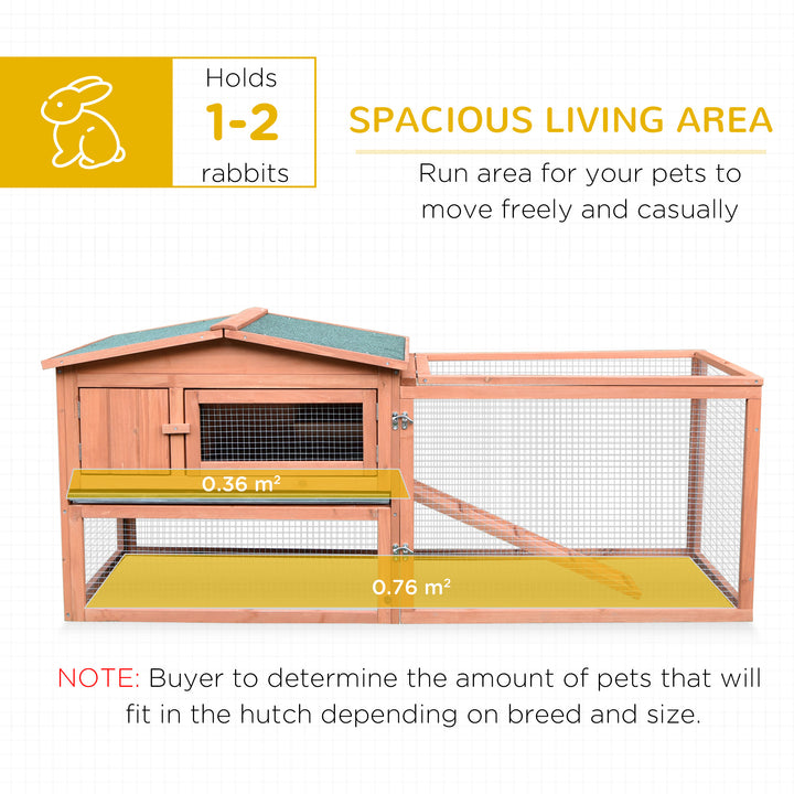 2 Floor Wooden Rabbit Hutch Bunny Cage House Chicken Coop Outdoor Garden Backyard 158 x 58 x 68 cm